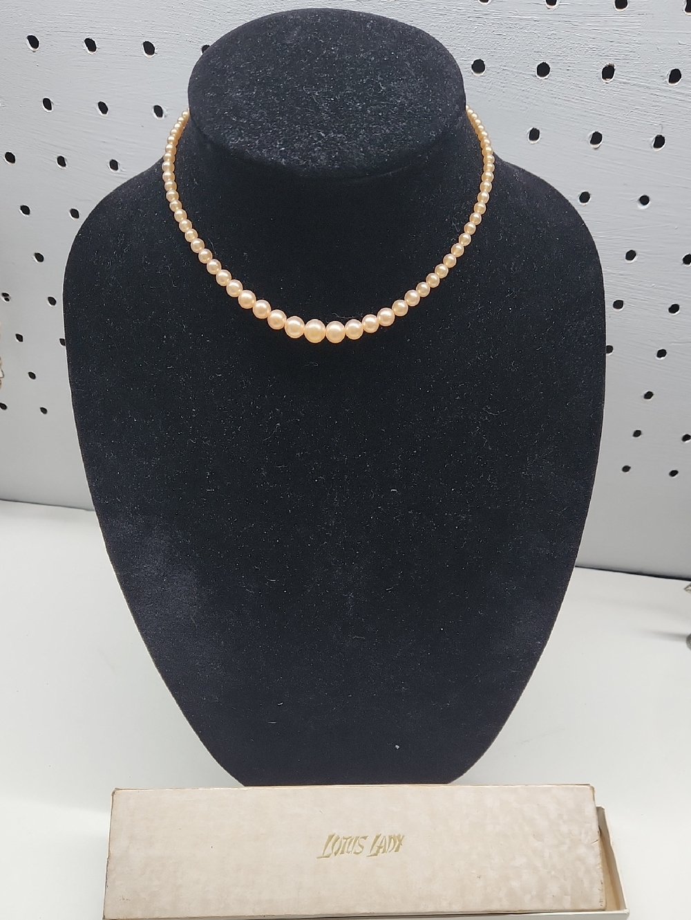 Champagne Faux Pearl Necklace